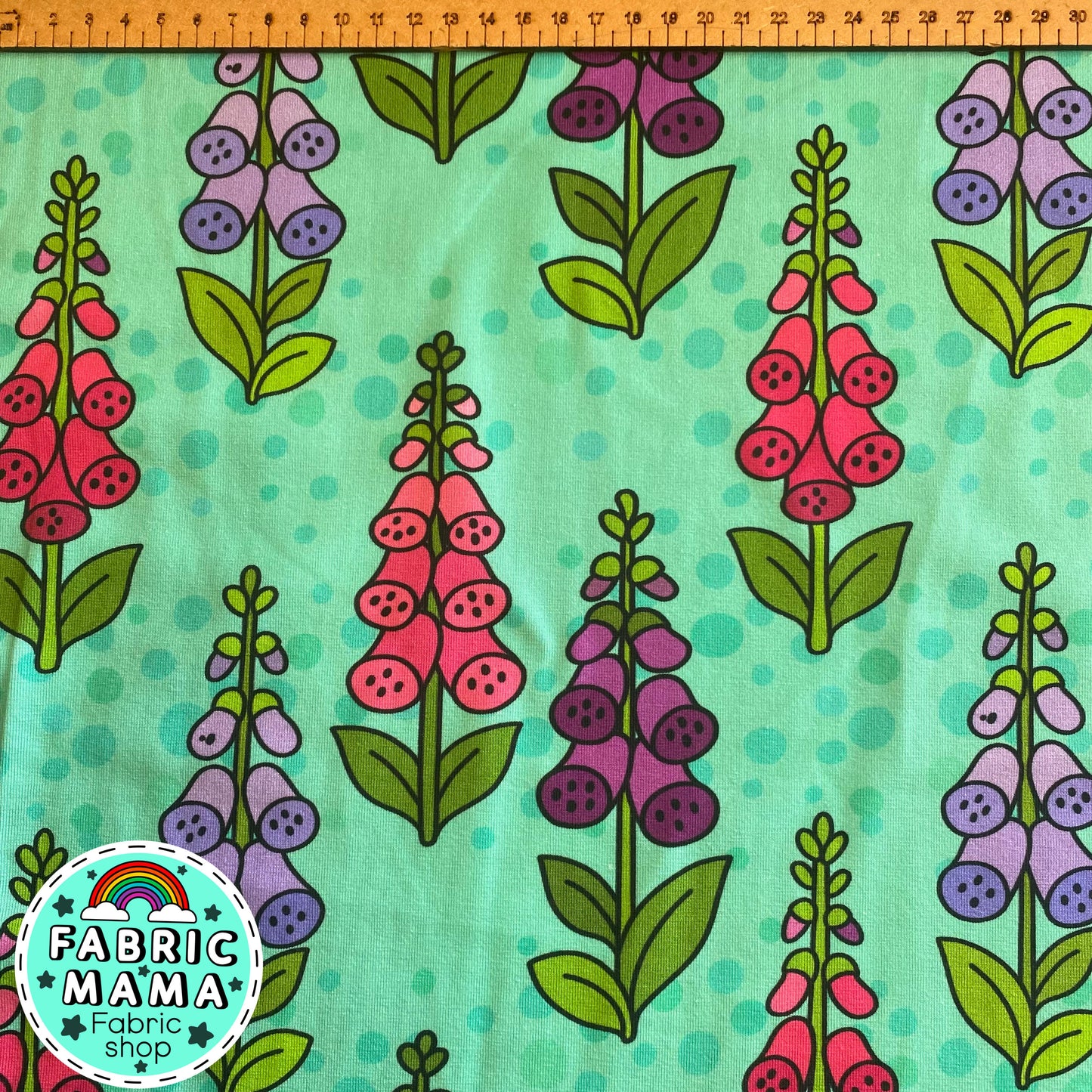 Fox gloves -Premium Cotton Lycra Jersey Fabric – Kids Stretch Fabric UK image 2