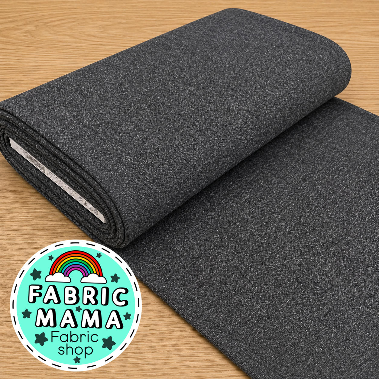 250gsm jersey ribbing - Dark grey melange