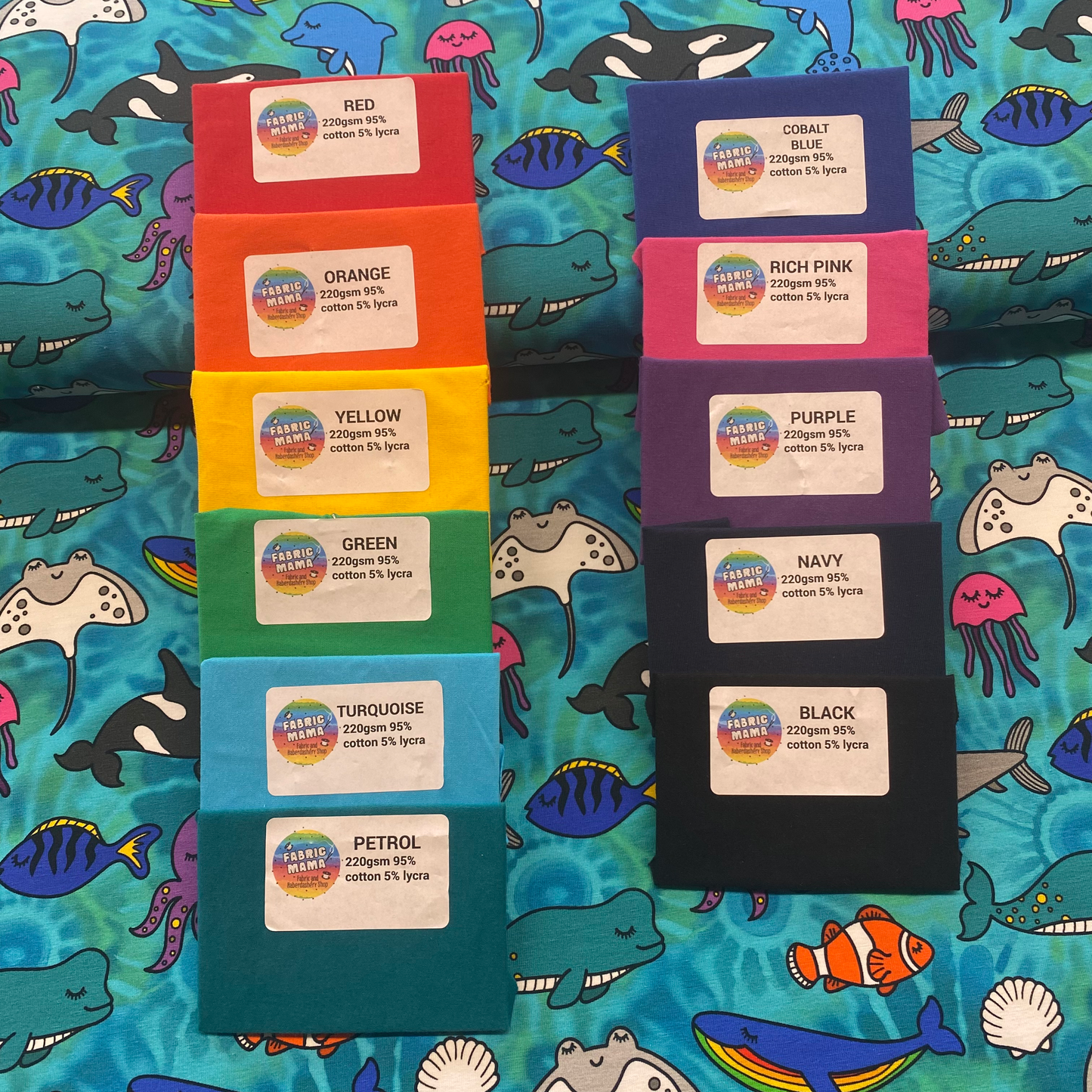 Under the sea - Premium cotton lycra Jersey Stretch Kids Fabric image 2