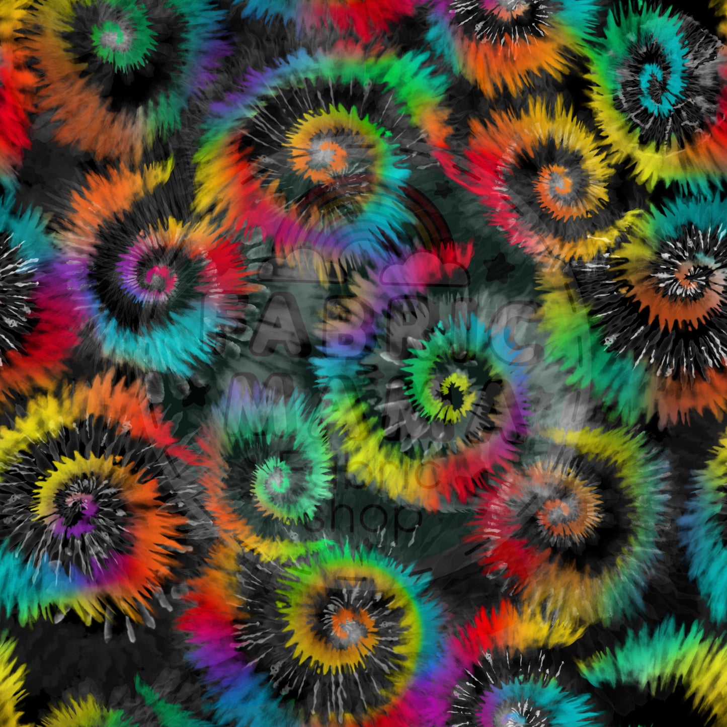 PREORDER Black tie dye -Premium Cotton Lycra Jersey Fabric – Kids Stretch Fabric UK
