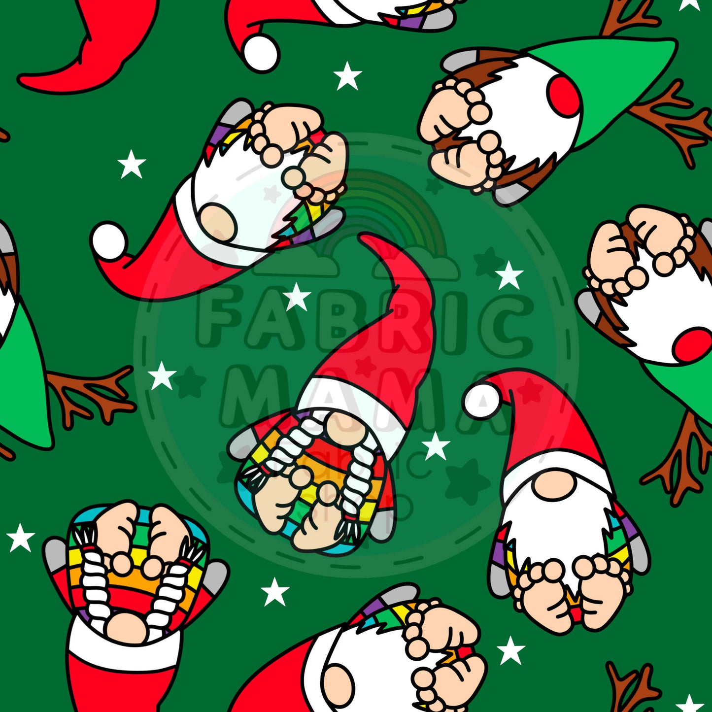 PREORDER Green gonks - Premium Cotton Lycra Jersey Fabric – Kids Stretch Fabric UK