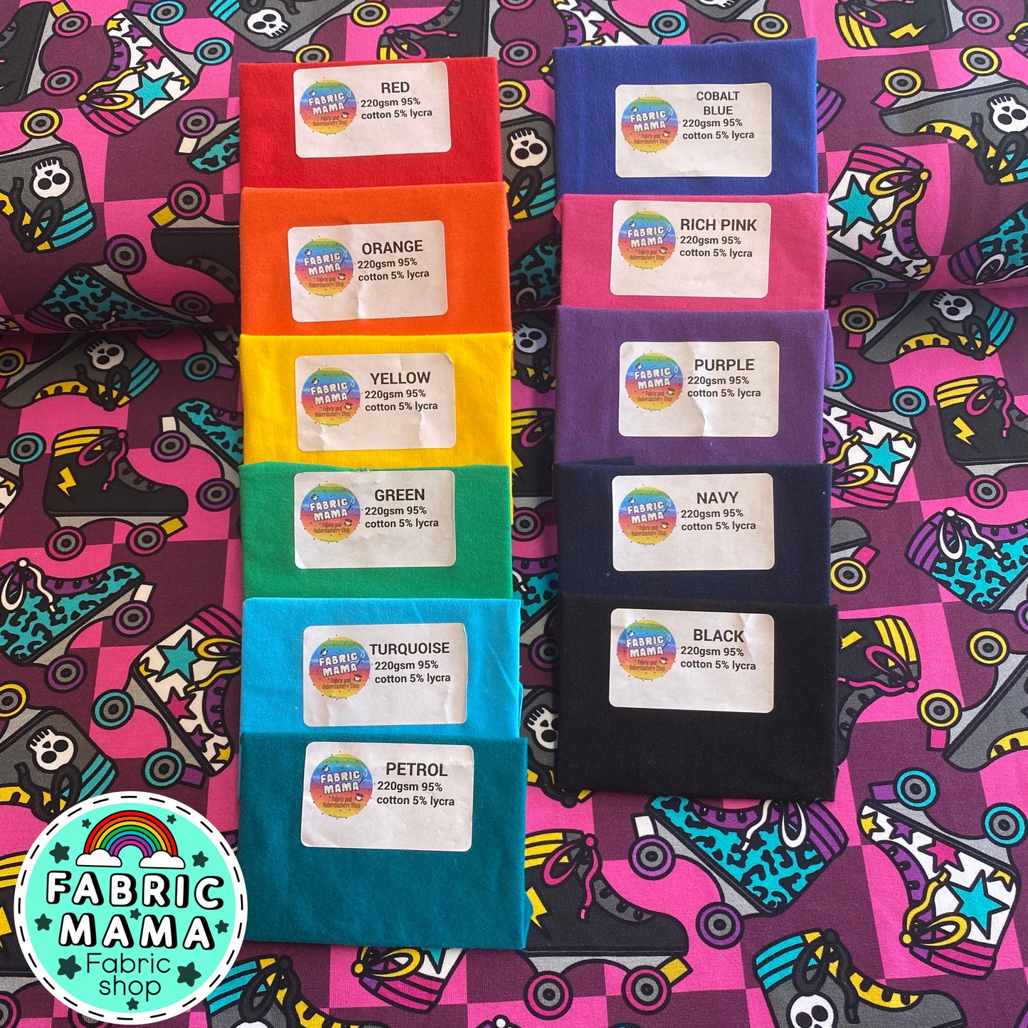 PREORDER Rollerskates - Brushed Back French Terry Fabric – Kids Stretch Fabric UK