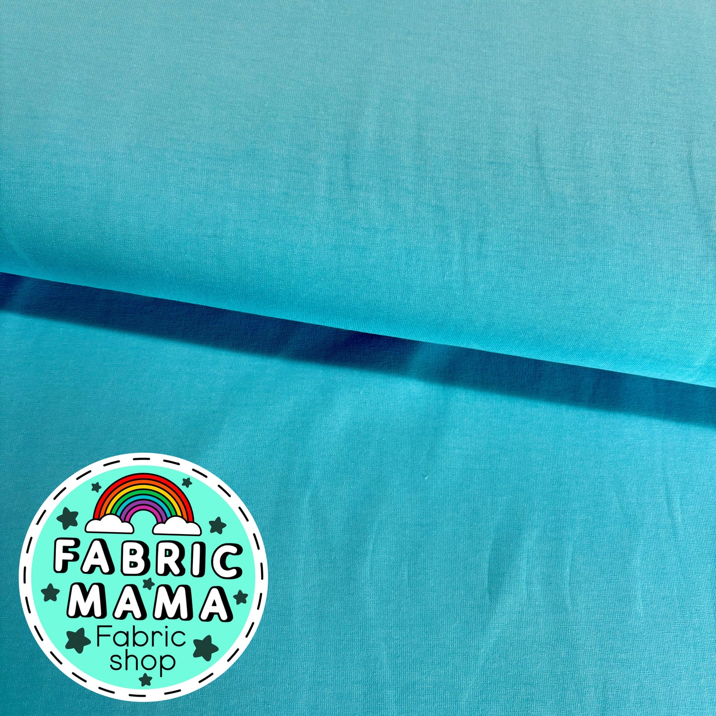 Solid colour cotton Lycra jersey - turquoise