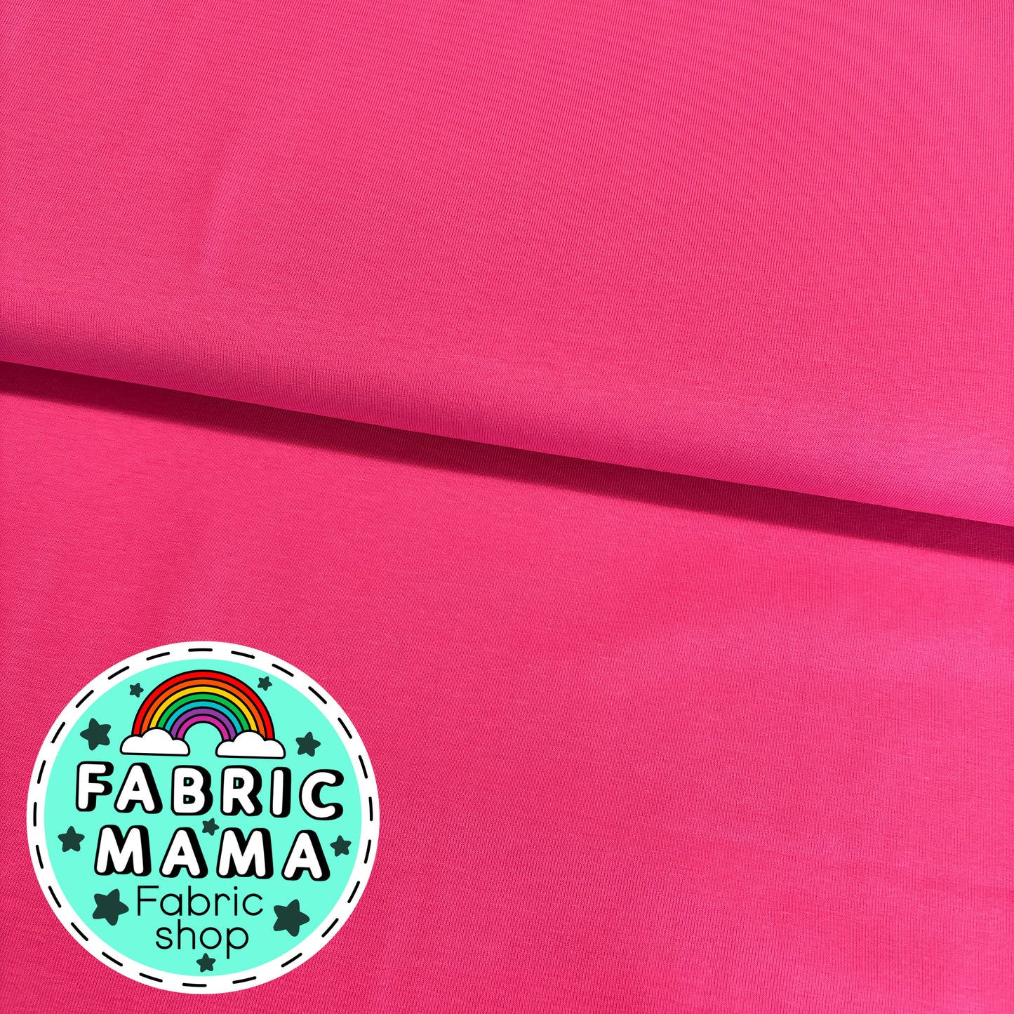 Solid colour cotton Lycra jersey - PINK