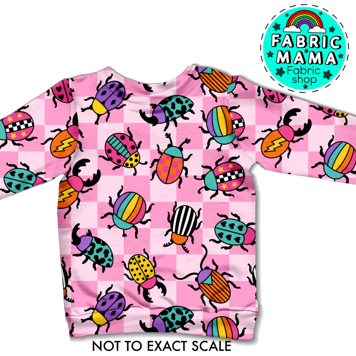 PREORDER Beetle Bugs - Premium Cotton Lycra Jersey Fabric – Kids Stretch Fabric UK