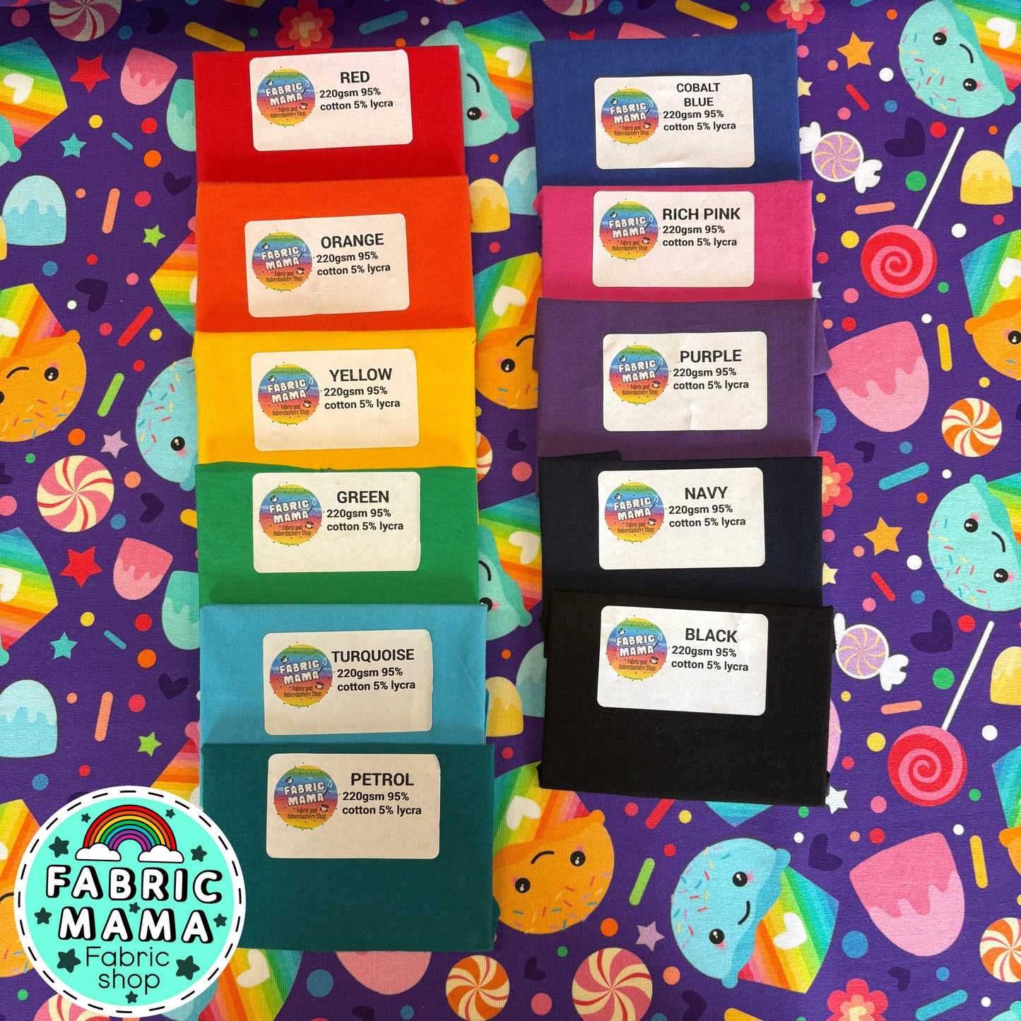 Sweeties - premium cotton lycra jersey kids stretch fabric image 2