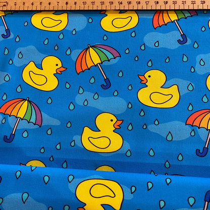 Splish splash -Premium Cotton Lycra Jersey Fabric – Kids Stretch Fabric UK image 1