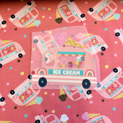 Retro ice cream adventure Premium Cotton Lycra Jersey Fabric – Kids Fabric image 1