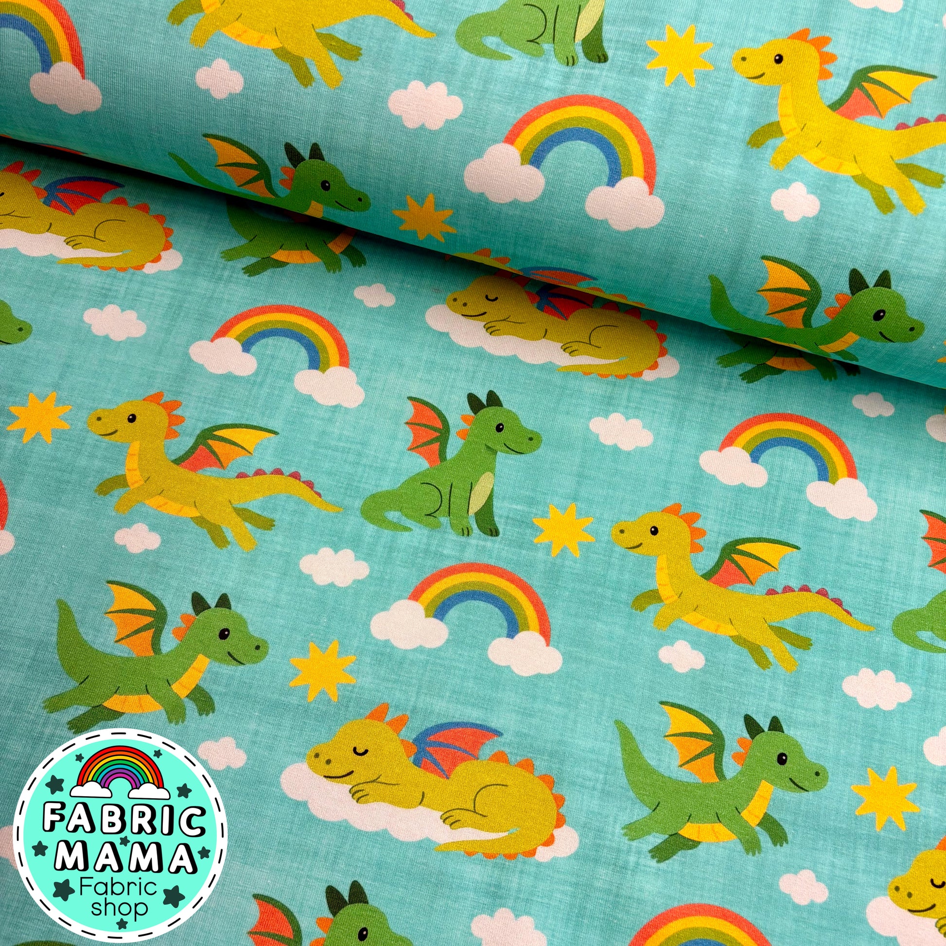 PREORDER Sunny dragons - Premium cotton lycra image 0
