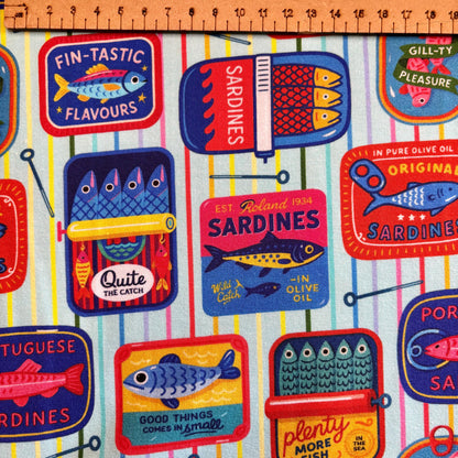 Catch of the day Premium Cotton Lycra Jersey Fabric – Kids Stretch Fabric UK image 2