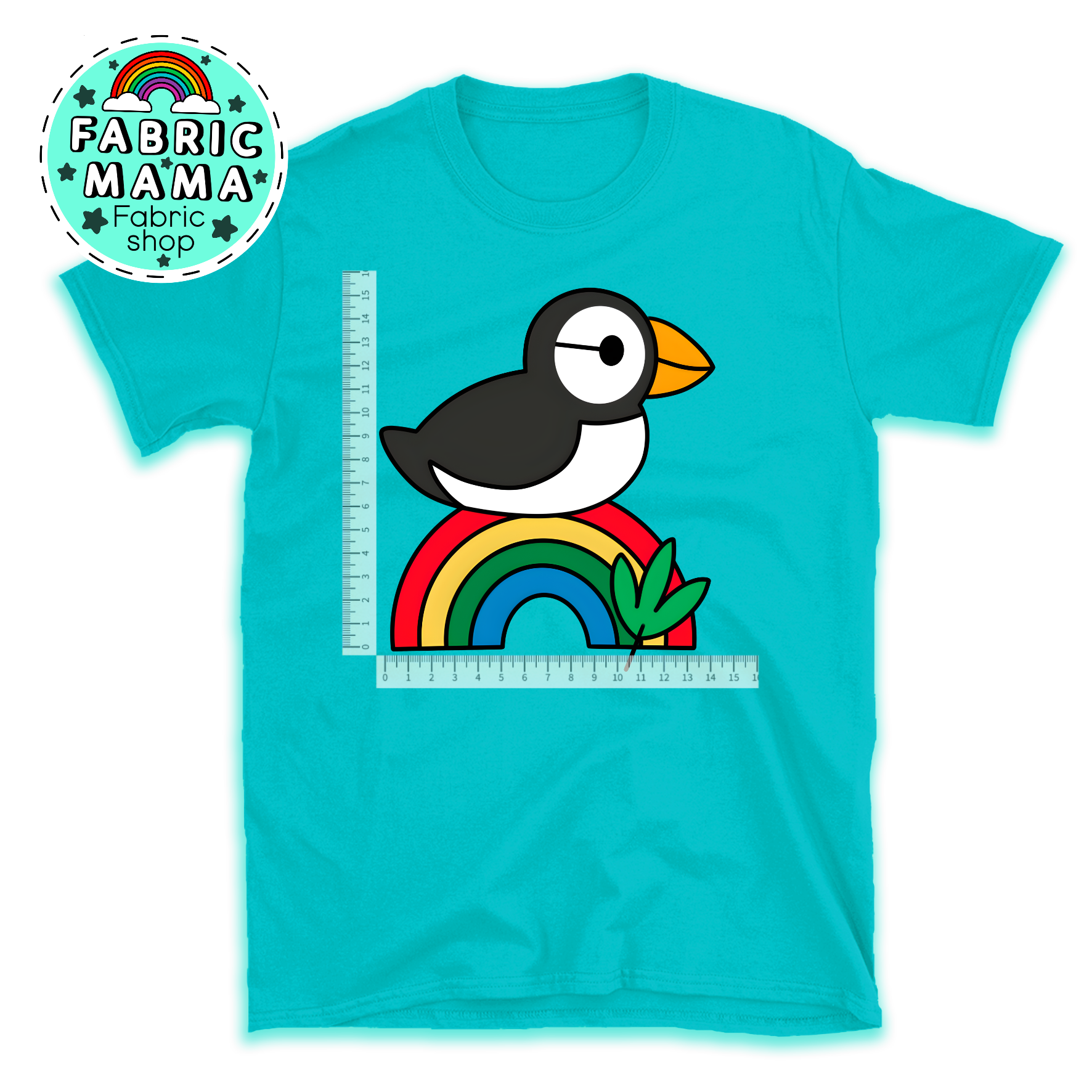 DTF iron on transfer PRETTY PUFFINS 2 image 0