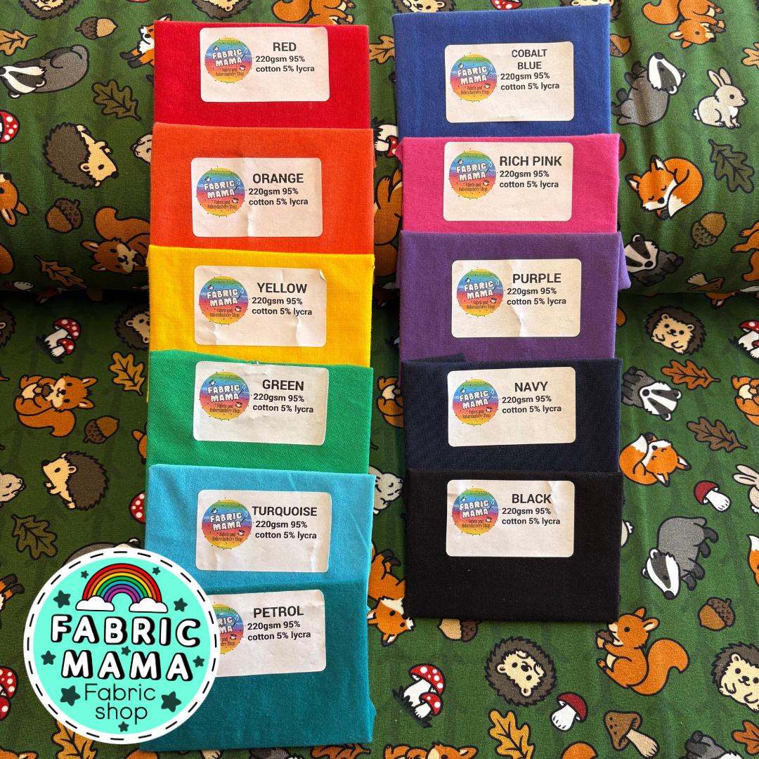 Forest Critters -Premium Cotton Lycra Jersey Fabric – Kids Stretch Fabric UK