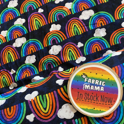 Twilight, rainbow delight - premium cotton lycra jersey stretch kids fabric image 0