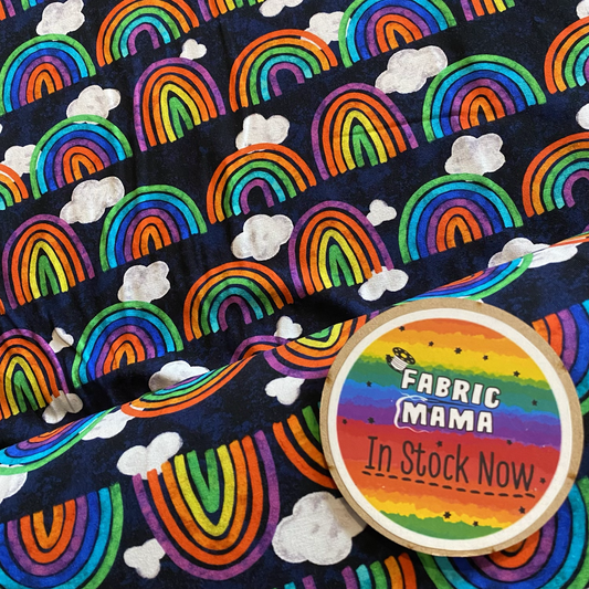 Twilight, rainbow delight - premium cotton lycra jersey stretch kids fabric image 0