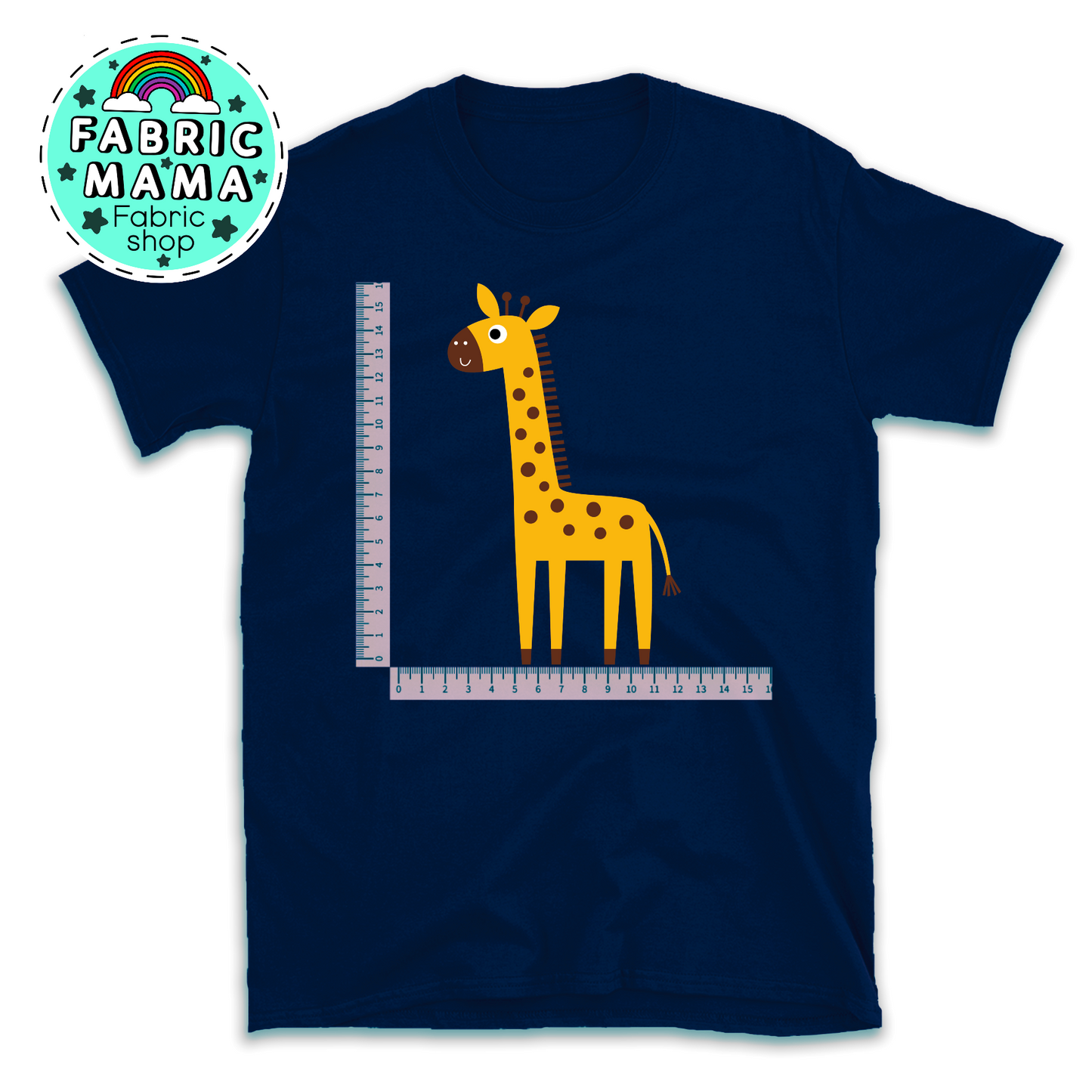 DTF iron on transfer- Midnight jungle jamboree giraffe image 0