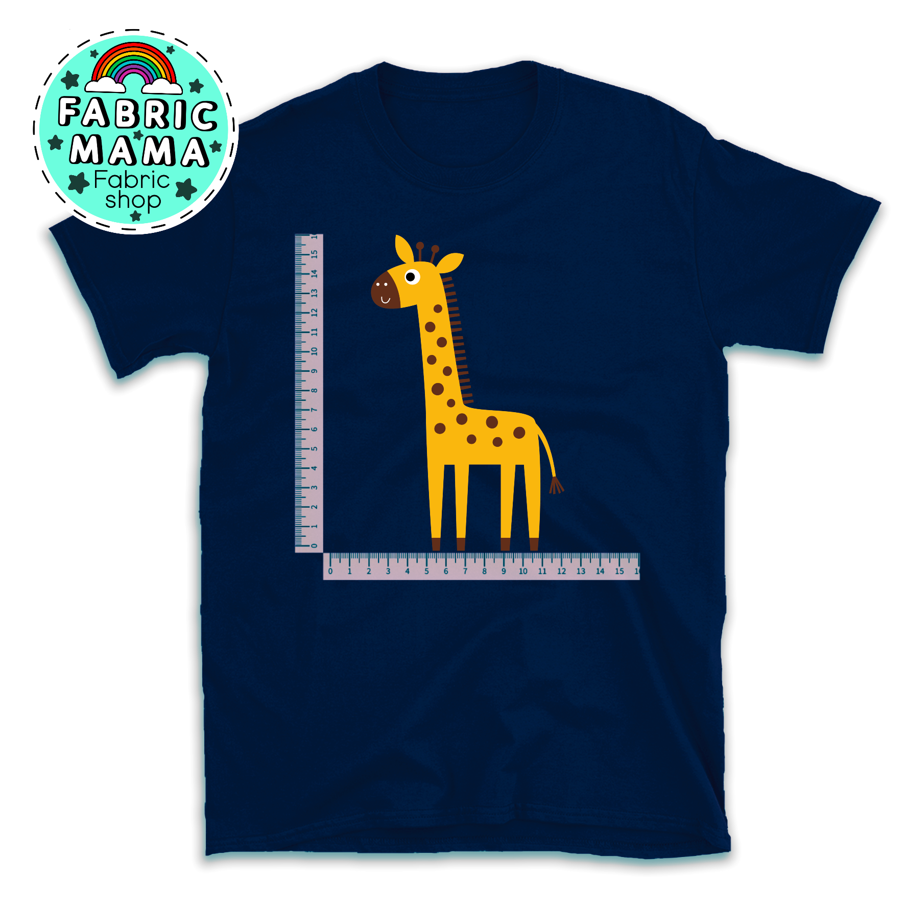 DTF iron on transfer- Midnight jungle jamboree giraffe image 0