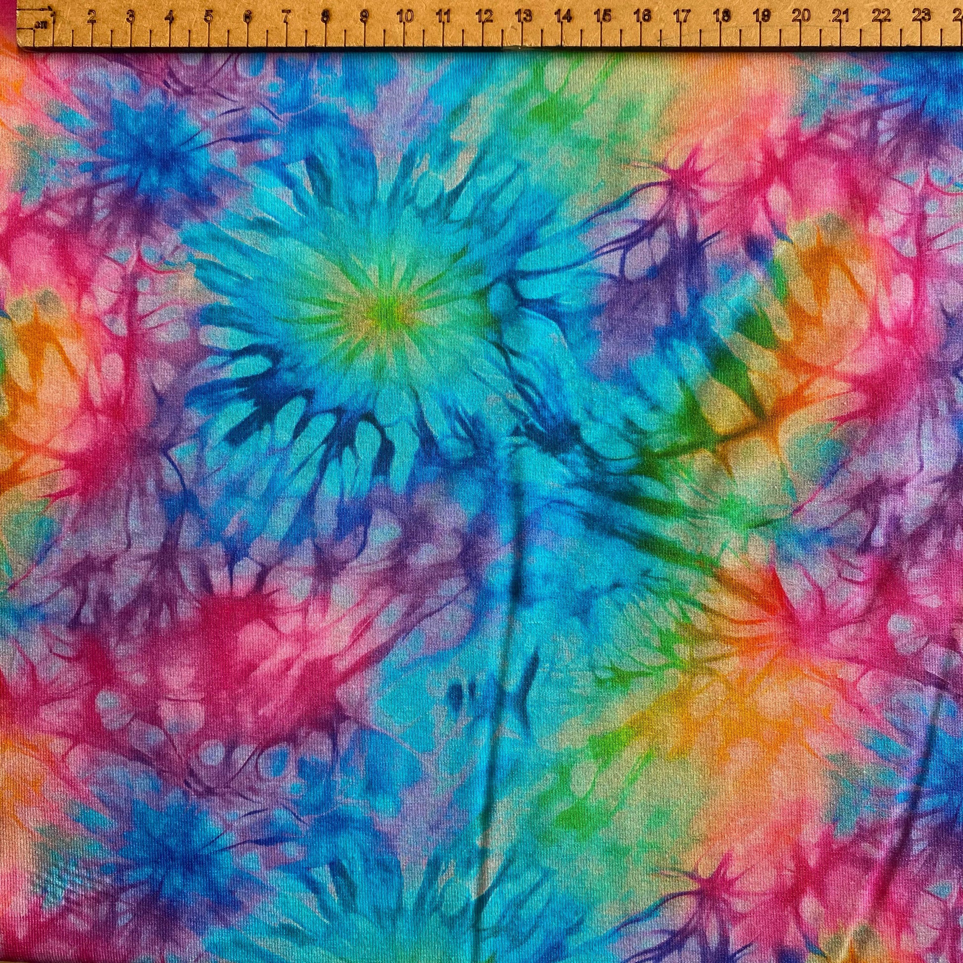Pastel tie dye - Premium Cotton Lycra Jersey Fabric – Fabric Mama UK image 1