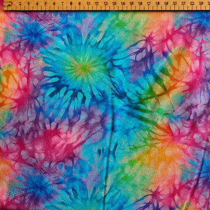 Pastel tie dye - Premium Cotton Lycra Jersey Fabric – Fabric Mama UK image 1