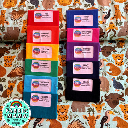 Bush safari - premium cotton lycra jersey kids stretch fabric image 2