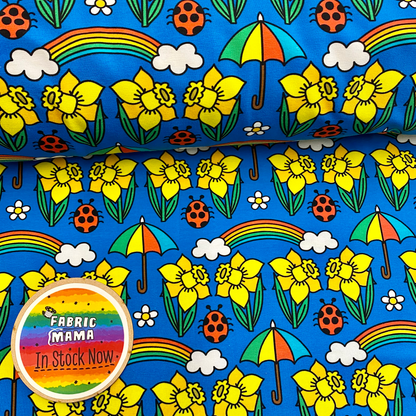 April showers - Premium cotton lycra jersey kids stretch fabric image 0