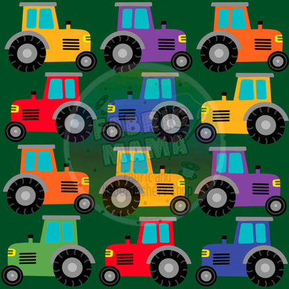 Tractor time - Premium Cotton Lycra Jersey Fabric – Kids Stretch Fabric UK image 1