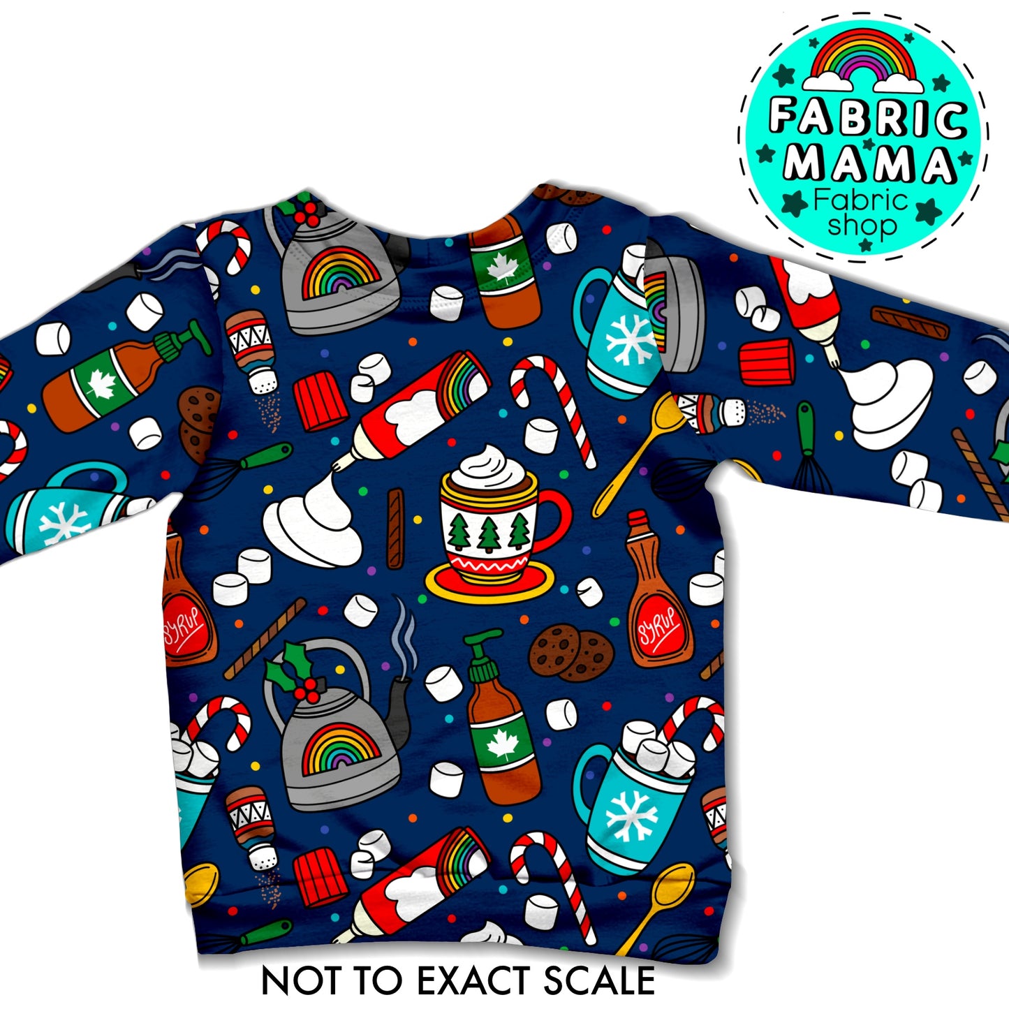Hot chocolate - premium cotton lycra jersey stretch kids fabric image 3