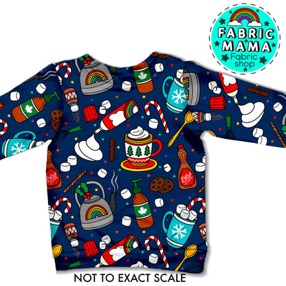 Hot chocolate - premium cotton lycra jersey stretch kids fabric image 3