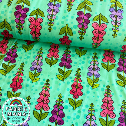 Fox gloves -Premium Cotton Lycra Jersey Fabric – Kids Stretch Fabric UK image 0
