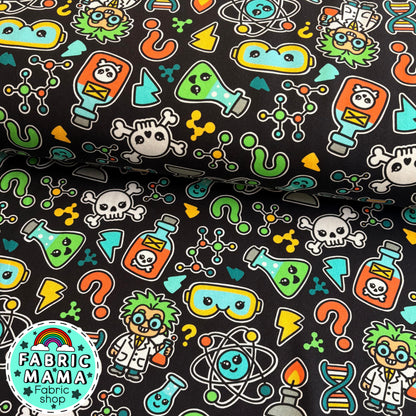 Science is mad! - premium cotton lycra jersey kids stretch fabric image 0