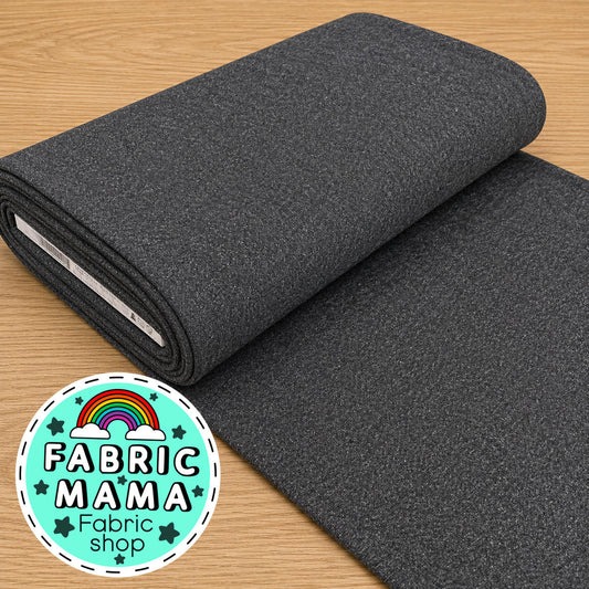 250gsm jersey ribbing - Dark grey melange