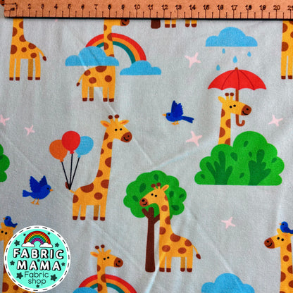 Gerry giraffe - premium cotton lycra jersey kids stretch fabric image 1