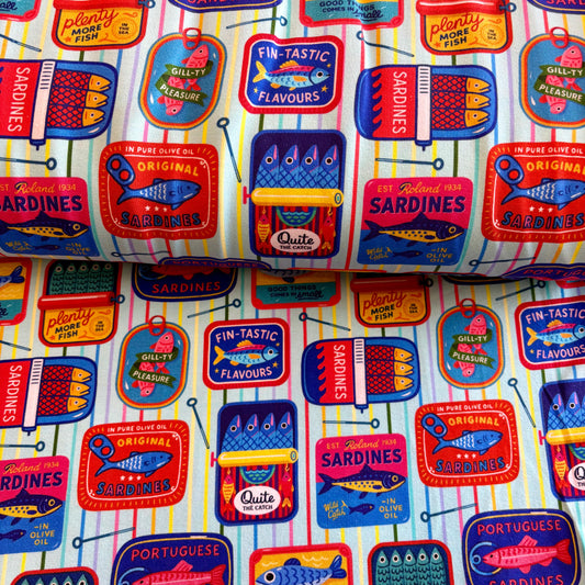 Catch of the day Premium Cotton Lycra Jersey Fabric – Kids Stretch Fabric UK image 0
