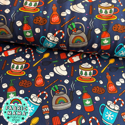 Hot chocolate - premium cotton lycra jersey stretch kids fabric image 0