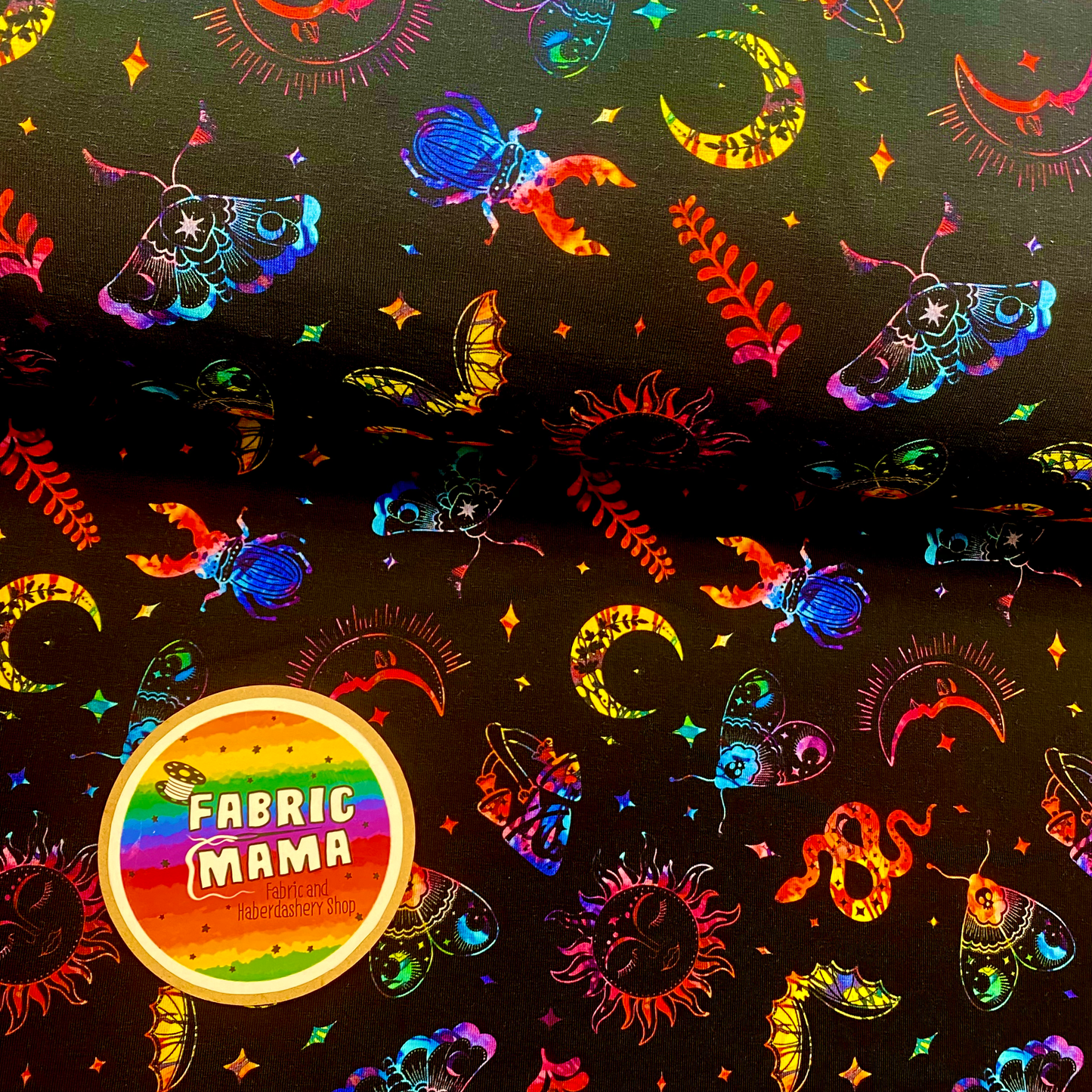 Mystic - Premium Cotton Lycra Jersey Fabric – Kids Stretch Fabric UK image 0