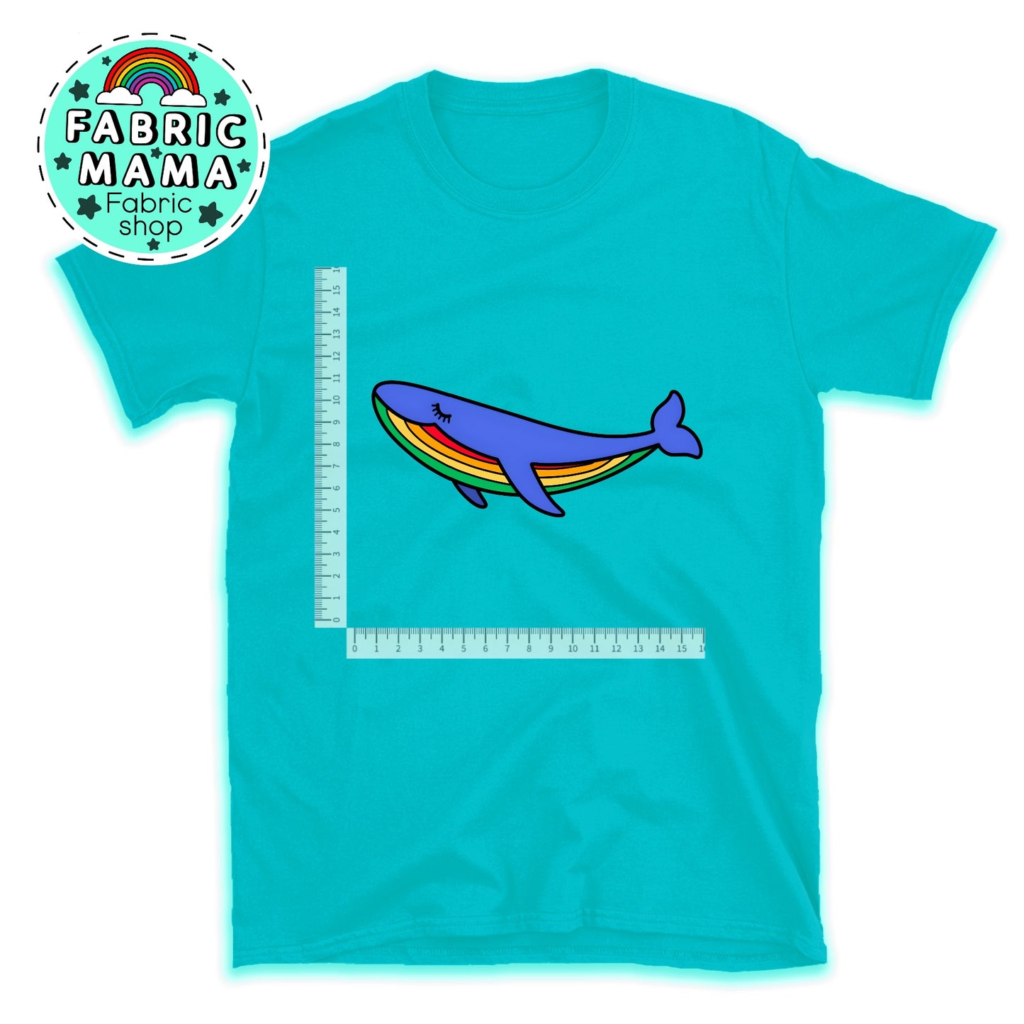 DTF iron on transfer- Under the sea whale image 0
