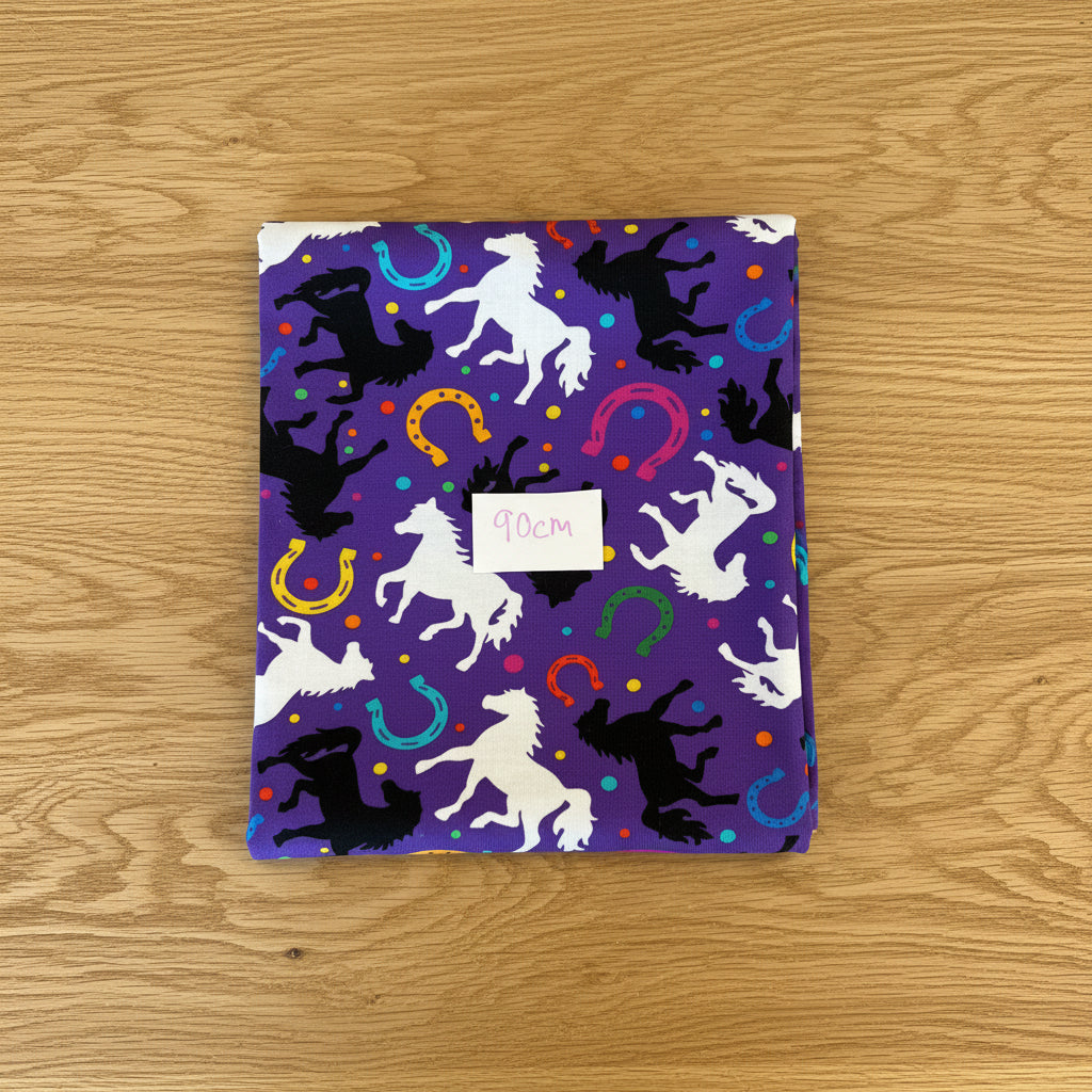 BOLT END Horses 90cm - Premium cotton lycra Jersey