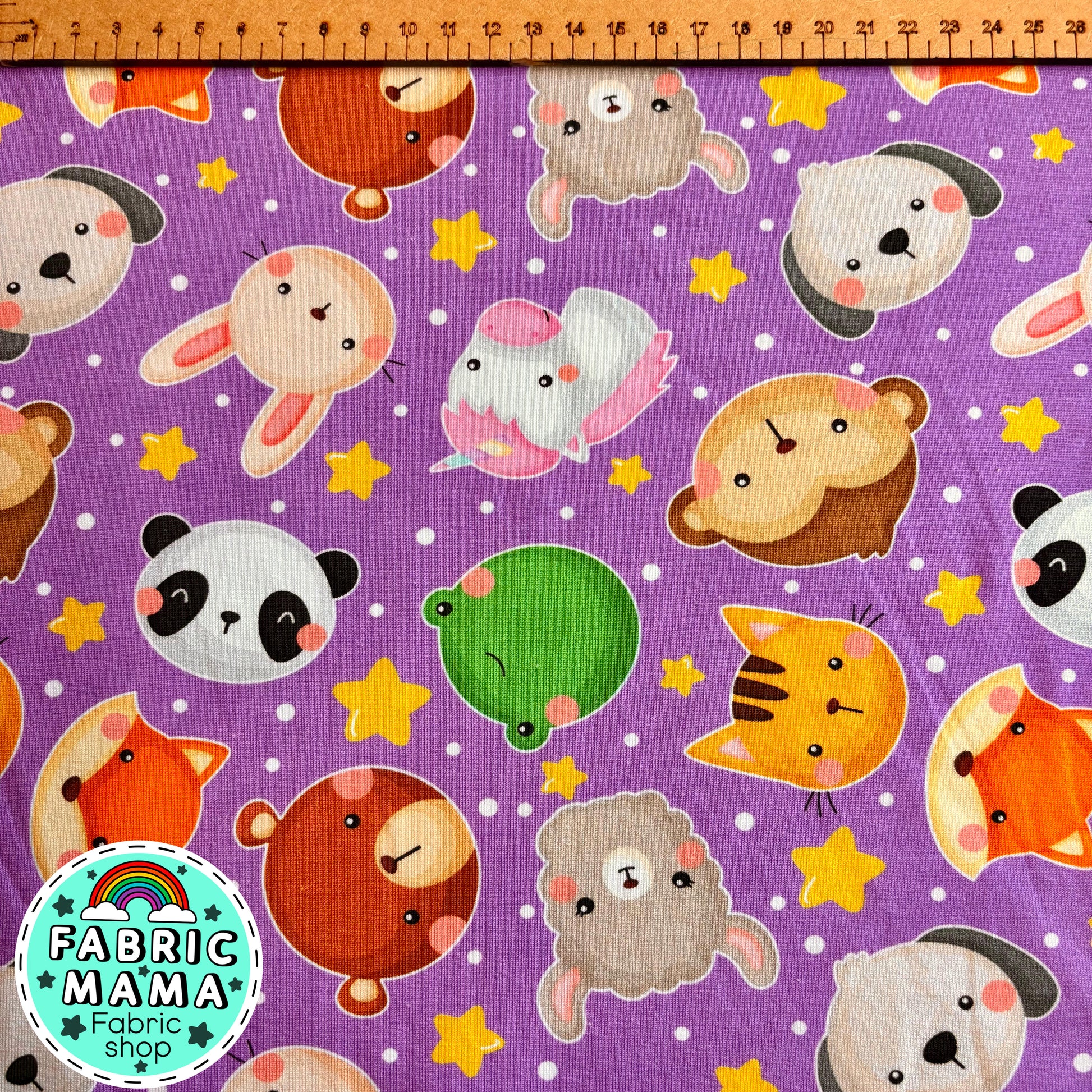 Cuties - premium cotton lycra jersey kids stretch fabric image 1