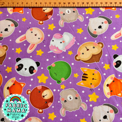 Cuties - premium cotton lycra jersey kids stretch fabric image 1