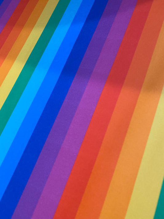 2cm Vertical rainbow stripes - Premium Cotton Lycra Jersey Fabric – Kids Stretch image 0