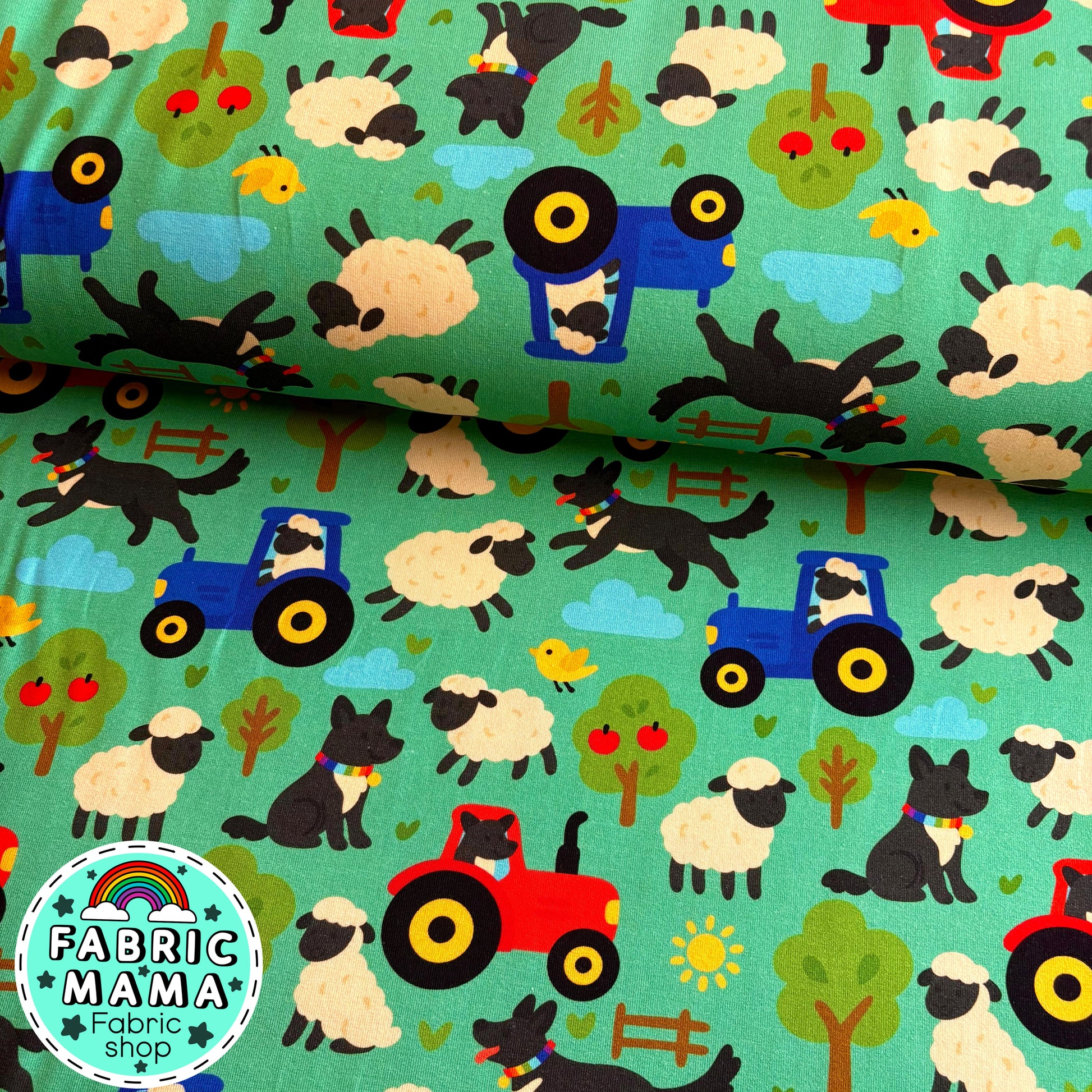 PREORDER  Round em' up Premium Cotton Lycra Jersey Fabric – Kids Stretch Fabric image 0