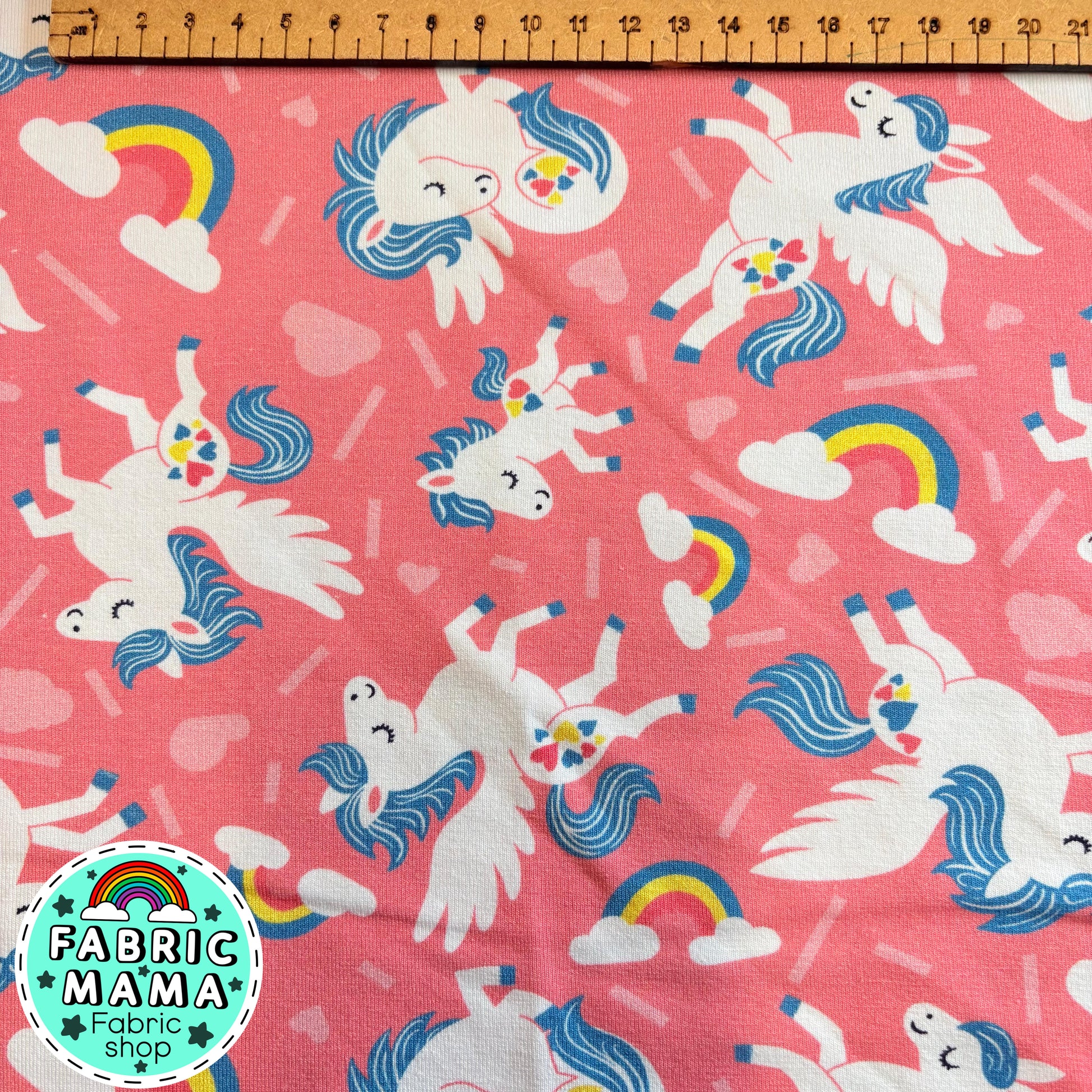 Prancing Pegasis - Premium cotton lycra jersey stretch kids fabric image 1