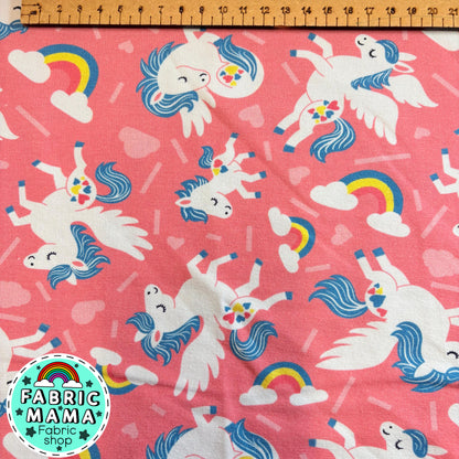 Prancing Pegasis - Premium cotton lycra jersey stretch kids fabric image 1
