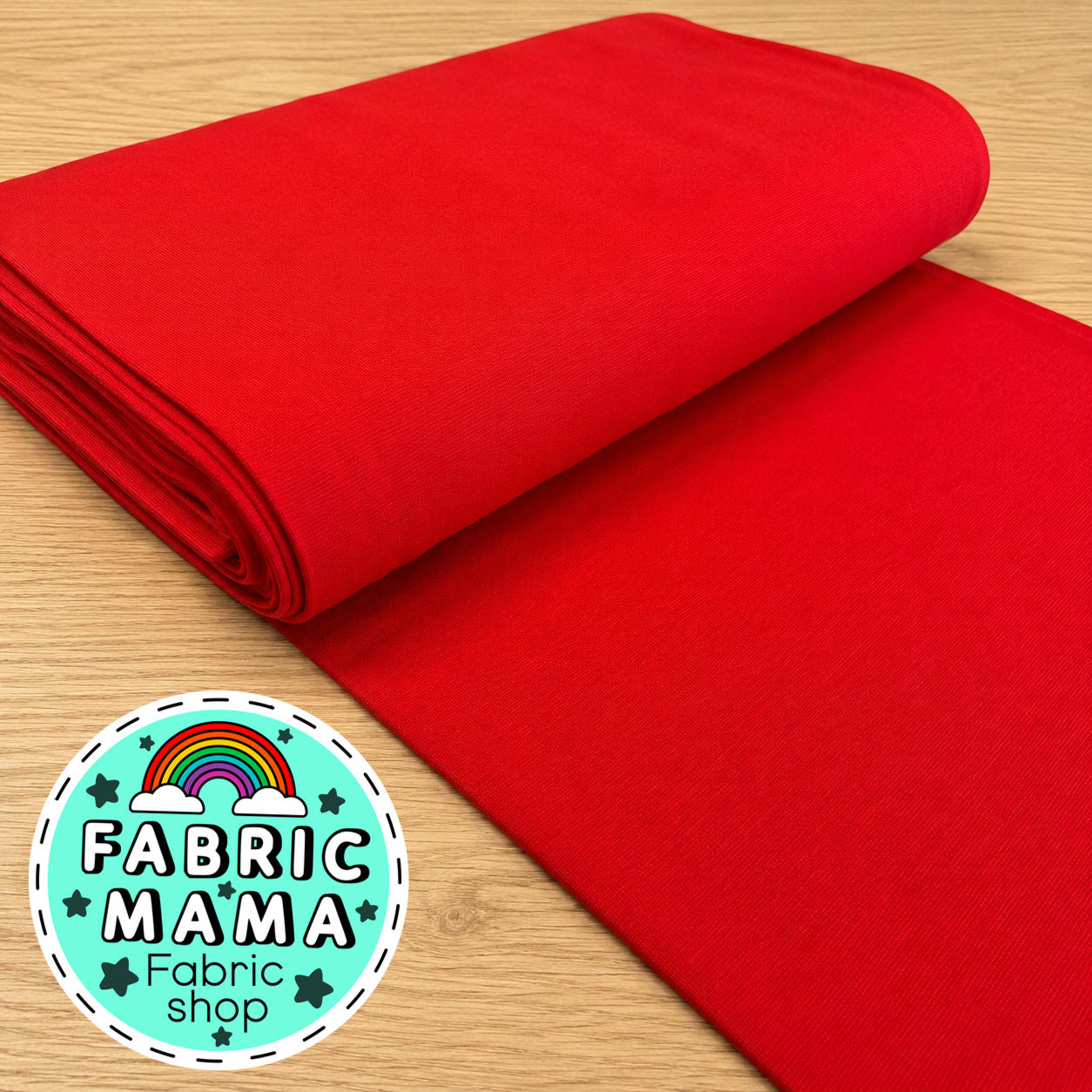 250gsm jersey ribbing - RED