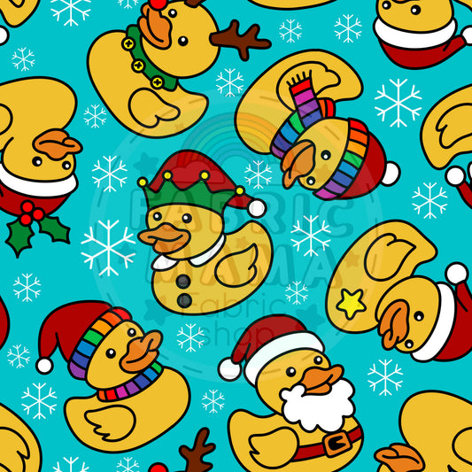 PREORDER Christmas Quackers - Premium Cotton Lycra Jersey Fabric – Kids Stretch Fabric UK
