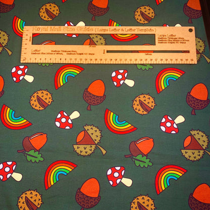 PREORDER  Conkers - Brushed Back French Terry Fabric – Kids Stretch Fabric UK