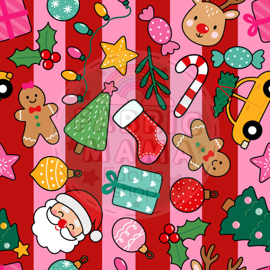 PREORDER Christmas Chaos  - Premium Cotton Lycra Jersey Fabric – Kids Stretch Fabric UK