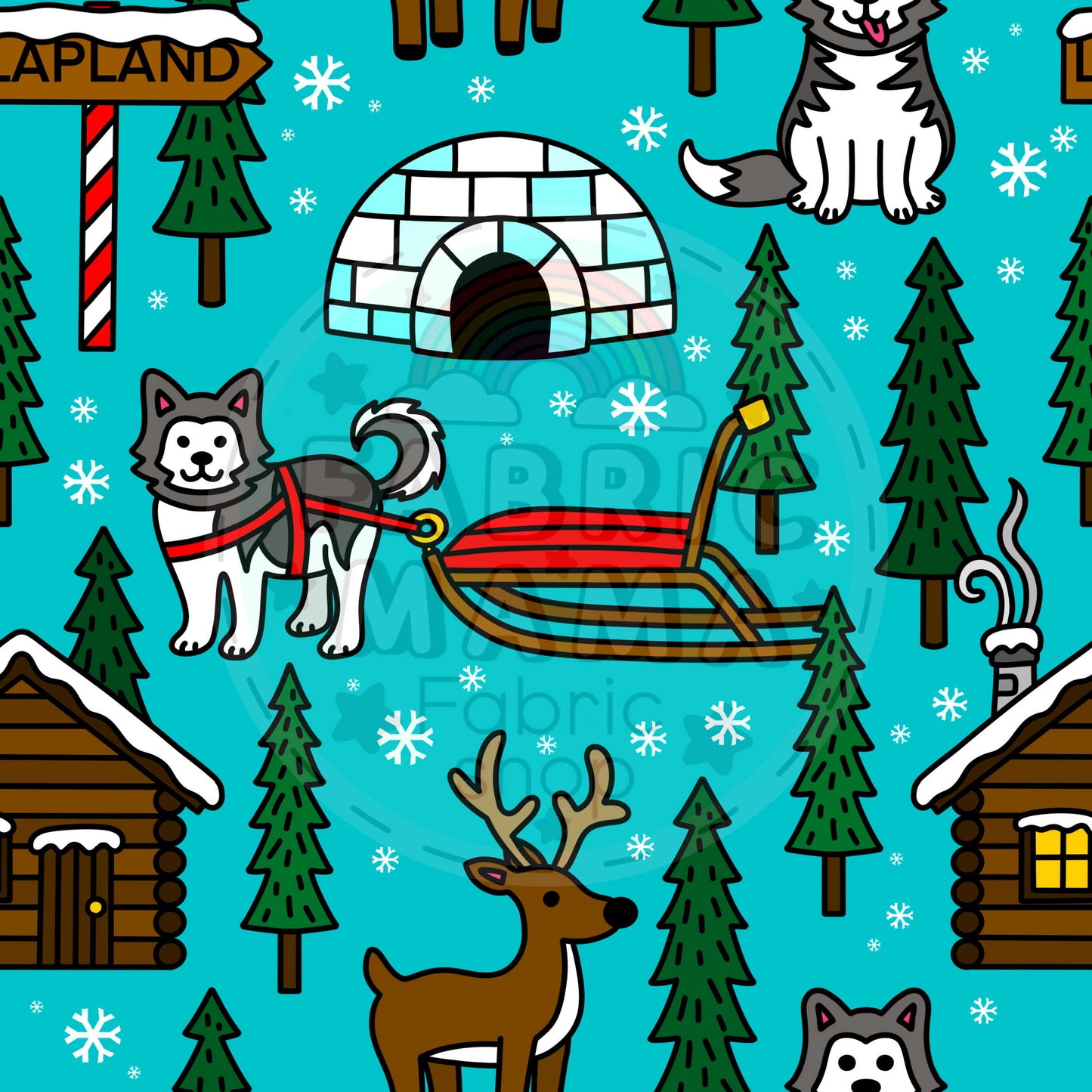 PREORDER Lapland - Brushed Back French Terry Fabric – Kids Stretch Fabric UK