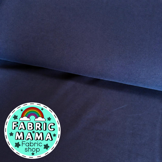 Solid colour cotton Lycra jersey -NAVY