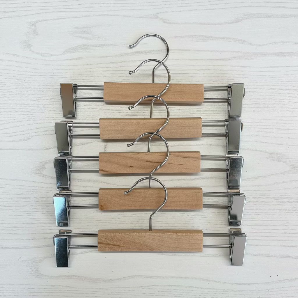 Children’s Wooden Trouser & Skirt Hangers – Pack of 5