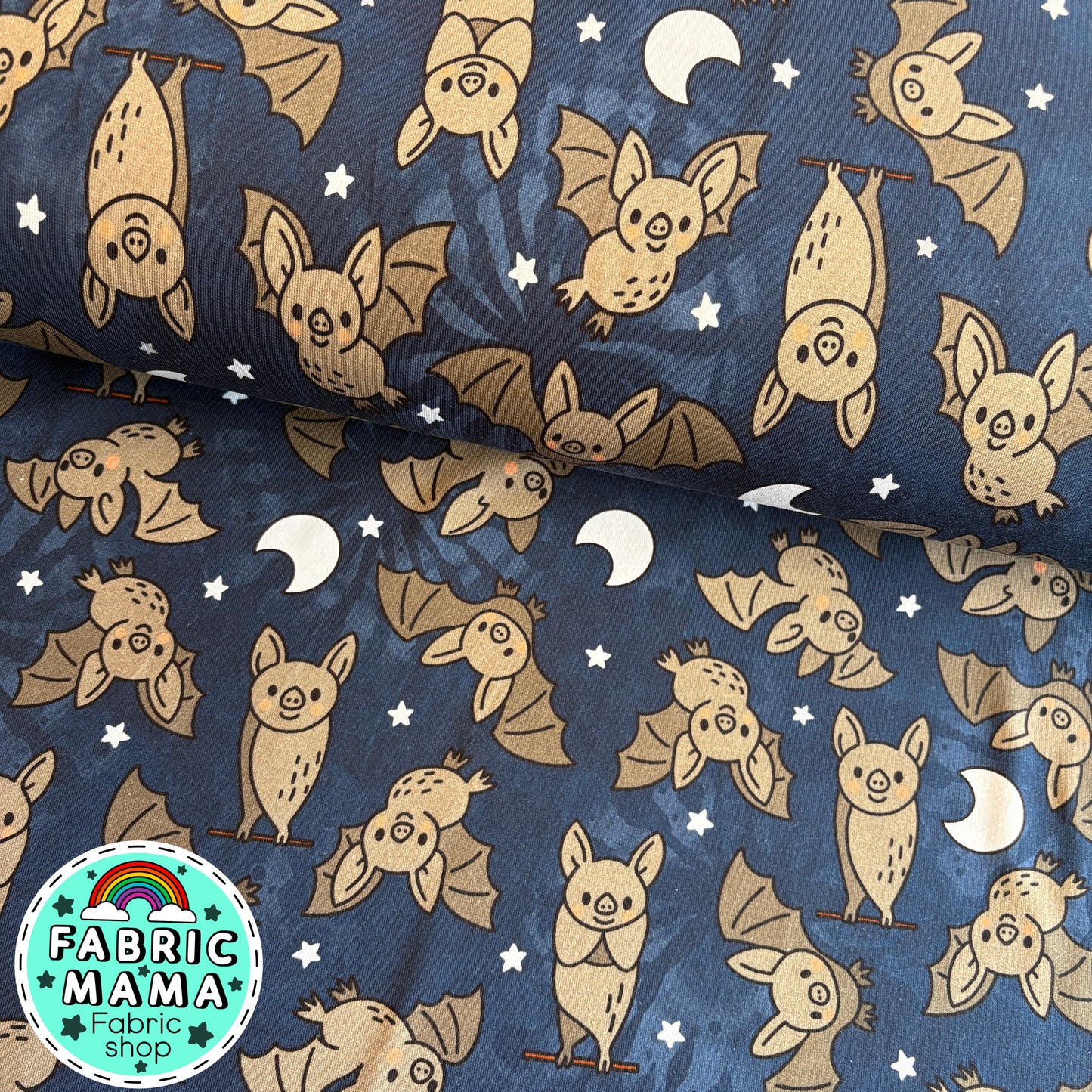 PREORDER Totally Batty tie dye- Brushed Back French Terry Fabric – Kids Stretch Fabric UK